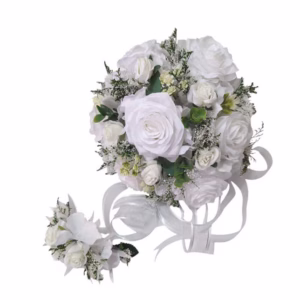 SET RAMO DE ROSAS BLANCO