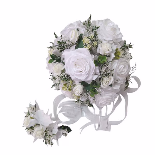 SET RAMO DE ROSAS BLANCO